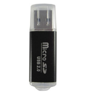 LECTOR BROBOTIX USB V2.0 MICRO SD METALICO NEGRO