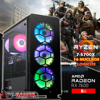 ★POTENTE PC GAMER RYZEN 7-5700X + RADEON RX-7600