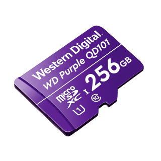MEMORIA WD PURPLE MICRO SDXC 256GB CL10 U1 QD101 (WDD256G1P0C)