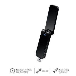 Adaptador inalámbrico USB 3.0 TP-Link AC1300 MU-MIMO 2.4GHz a 400 Mbps y 5GHz a 867 Mbps v3.0