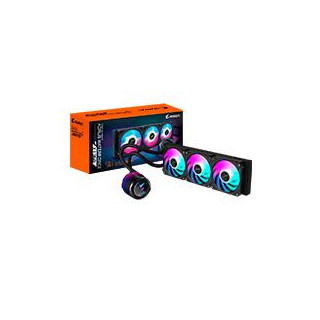 DISIPADOR DE ENFRIAMIENTO LIQUIDO GIGABYTE AORUS WATERFORCE X 360 / LCD DISPLAY /S-1200/S-1700/AM4/AM5/RGB