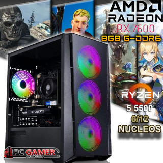 PC GAMER RYZEN 5 5500 + RX 7600